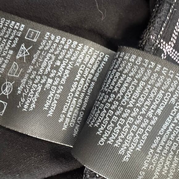 H&M Black & White Plaid Flare Leg Pull On Pants Girls Size 18 Preppy - Picture 7 of 7